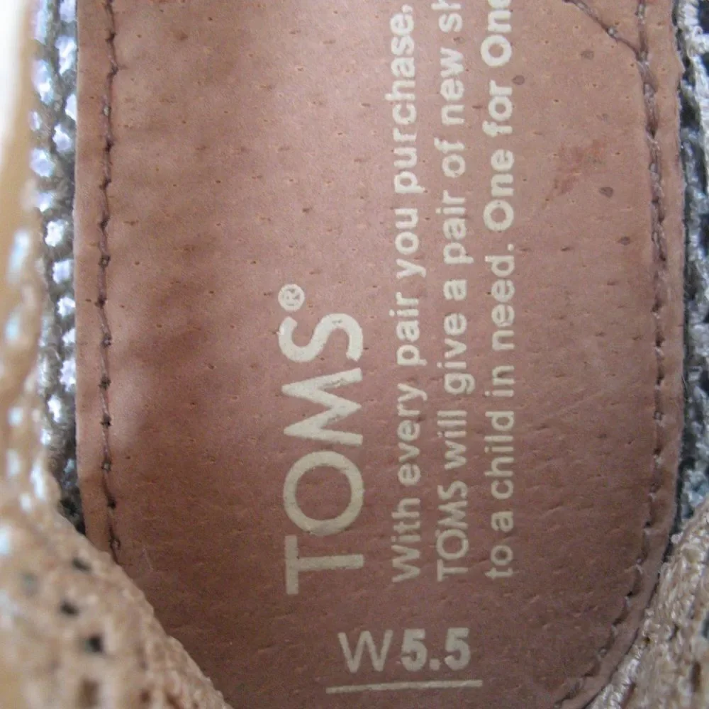 Blue Ombre Toms 5.5 Espadrille Shoes
